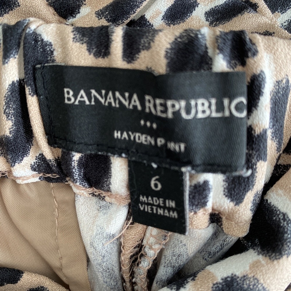 Banana Republic Animal Print Hayden Pant Size 6 Spring  Weight - Picture 4 of 4